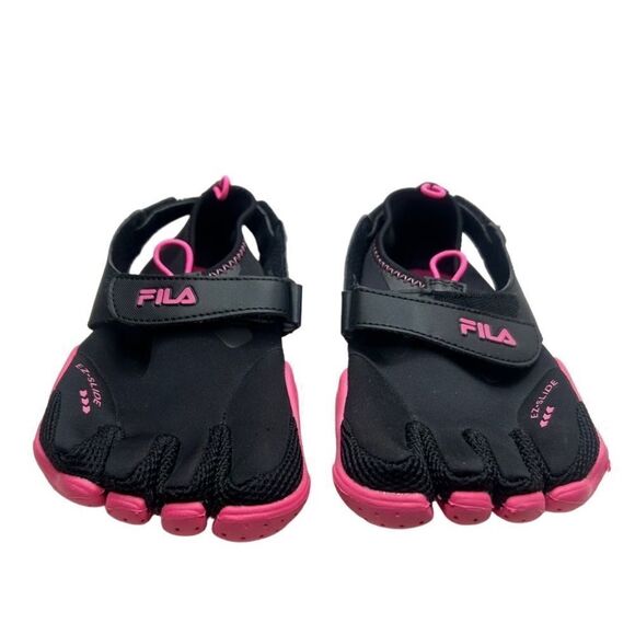 NEW FILA Skele-Toes EZ Slide Drainage Black/Hot Pink - Sz 6 US - Picture 4 of 5